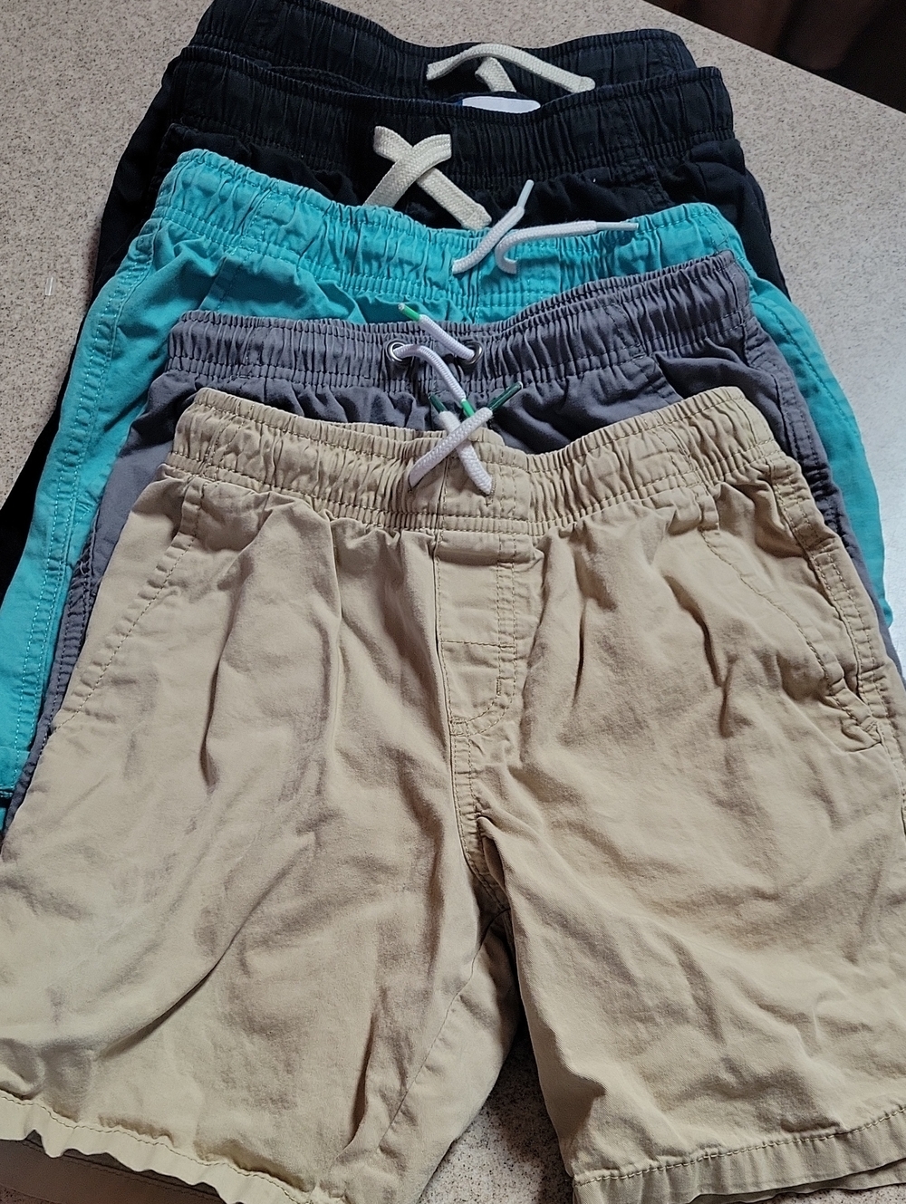 Cat & Jack Size 6/7 Bundle Lot of 5 Drawstring Shorts Cotton